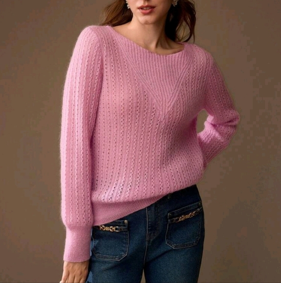 SOLID BOAT NECK SWEATER - Picture 2 of 4
